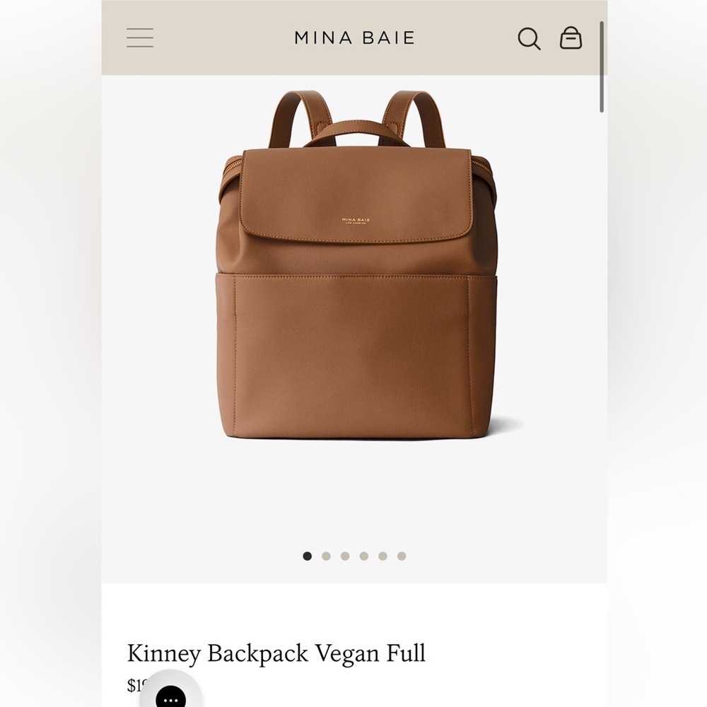 NWOT Mina Baie Kinney Diaper Bag Backpack in Terra